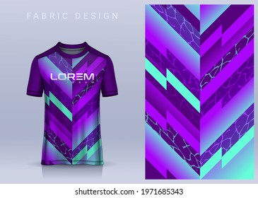 Fabric textile design for Sport t-shirt, Soccer jersey mockup for football club. uniform front view.