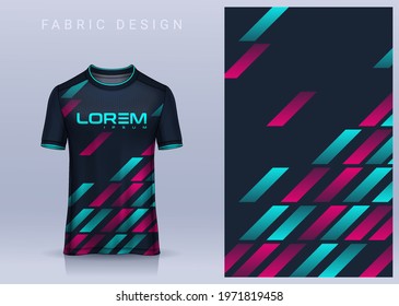 Fabric textile design for Sport t-shirt, Soccer jersey mockup for football club. uniform front view.