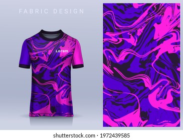 Fabric textile design for Sport t-shirt, Soccer jersey mockup for football club. uniform front view.