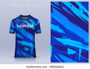 Fabric textile design for Sport t-shirt, Soccer jersey mockup for football club. uniform front view.