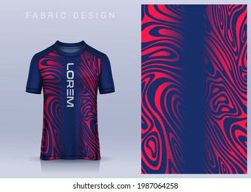 Fabric textile design for Sport t-shirt, Soccer jersey mockup for football club. uniform front view.