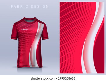 Fabric textile design for Sport t-shirt, Soccer jersey mockup for football club. uniform front view.