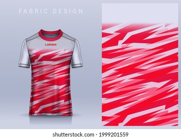 Fabric textile design for Sport t-shirt, Soccer jersey mockup for football club. uniform front view.