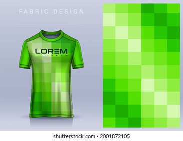 Fabric textile design for Sport t-shirt, Soccer jersey mockup for football club. uniform front view.