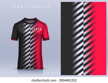 Fabric textile design for Sport t-shirt, Soccer jersey mockup for football club. uniform front view.