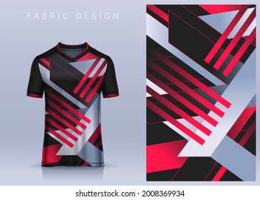 Fabric textile design for Sport t-shirt, Soccer jersey mockup for football club. uniform front view.