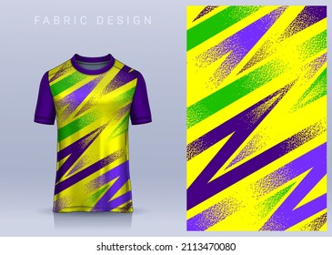 Fabric textile design for Sport t-shirt, Soccer jersey mockup for football club. uniform front view.