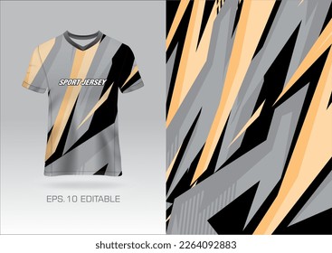 Fabric textile design for Sport t-shirt, Soccer jersey mockup for football club. uniform front view.