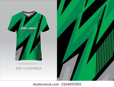 Fabric textile design for Sport t-shirt, Soccer jersey mockup for football club. uniform front view.