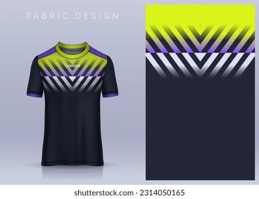 Fabric textile design for Sport t-shirt, Soccer jersey mockup for football club. uniform front view.