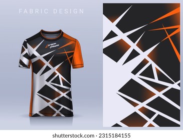 Fabric textile design for Sport t-shirt, Soccer jersey mockup for football club. uniform front view.