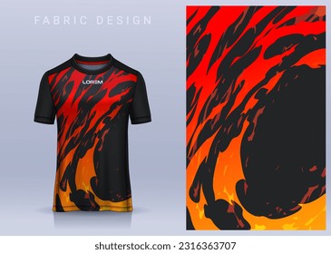 Fabric textile design for Sport t-shirt, Soccer jersey mockup for football club. uniform front view.