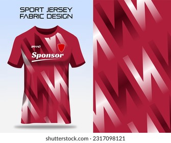 Fabric textile design for Sport t-shirt, Soccer jersey mockup for football club. uniform front view.