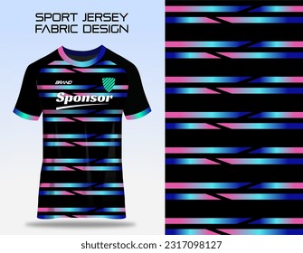 Fabric textile design for Sport t-shirt, Soccer jersey mockup for football club. uniform front view.