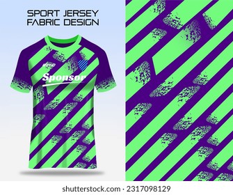 Fabric textile design for Sport t-shirt, Soccer jersey mockup for football club. uniform front view.