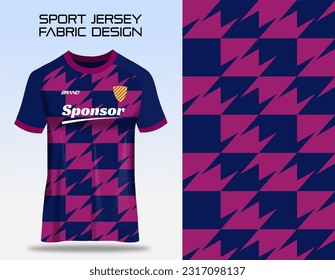 Fabric textile design for Sport t-shirt, Soccer jersey mockup for football club. uniform front view.