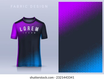 Fabric textile design for Sport t-shirt, Soccer jersey mockup for football club. uniform front view.