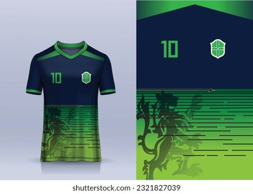 Fabric textile design for Sport t-shirt, Soccer jersey mockup for football club. uniform front view.