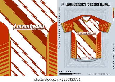Fabric textile design for Sport t-shirt, Soccer jersey mockup for football club. uniform front view.