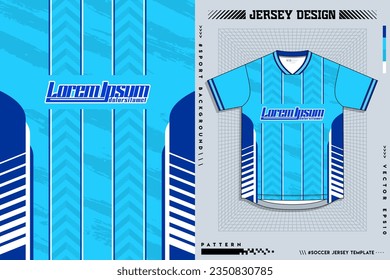 Fabric textile design for Sport t-shirt, Soccer jersey mockup for football club. uniform front view.