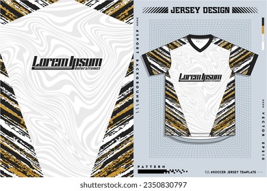 Fabric textile design for Sport t-shirt, Soccer jersey mockup for football club. uniform front view.