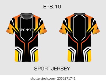 Fabric textile design for Sport t-shirt, Soccer jersey mockup for football club