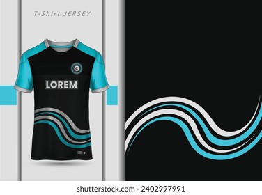 
Fabric textile design for Sport t-shirt, Soccer jersey mockup for football club. uniform front view.