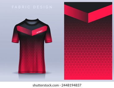 Fabric textile design for Sport t-shirt, Soccer jersey mockup for football club. uniform front view.