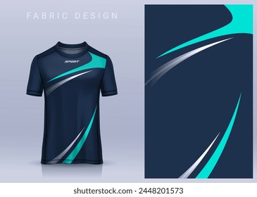 Fabric textile design for Sport t-shirt, Soccer jersey mockup for football club. uniform front view.