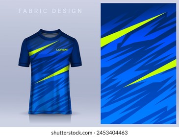 Fabric textile design for Sport t-shirt, Soccer jersey mockup for football club. uniform front view.