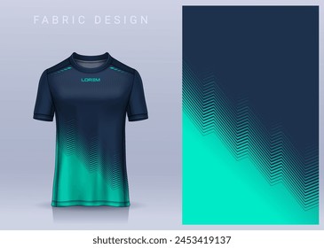 Fabric textile design for Sport t-shirt, Soccer jersey mockup for football club. uniform front view.