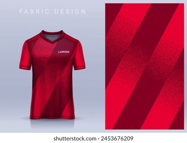 Fabric textile design for Sport t-shirt, Soccer jersey mockup for football club. uniform front view.