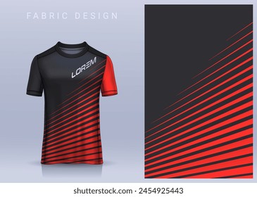 Textiles Design aus Stoff für Sport-T-Shirt, Fußball-Trikot-Mockup für Fußballverein.