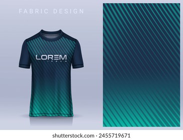 Fabric textile design for Sport t-shirt, Soccer jersey mockup for football club. uniform front view.