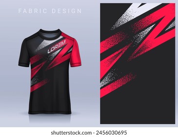 Fabric textile design for Sport t-shirt, Soccer jersey mockup for football club. uniform front view.