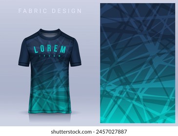 Fabric textile design for Sport t-shirt, Soccer jersey mockup for football club. uniform front view.