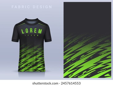 Fabric textile design for Sport t-shirt, Soccer jersey mockup for football club. uniform front view.