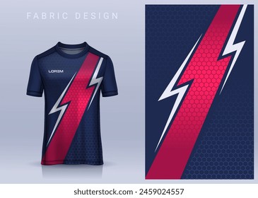 Fabric textile design for Sport t-shirt, Soccer jersey mockup for football club. uniform front view.