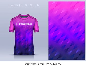 Fabric textile design for Sport t-shirt, Soccer jersey mockup for football club. uniform front view.