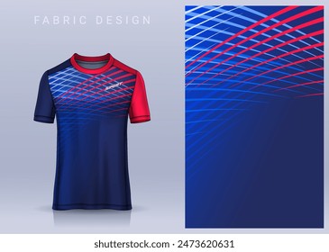 Diseño textil de la tela para la camiseta del deporte, maqueta de la camiseta del fútbol para el club de fútbol.