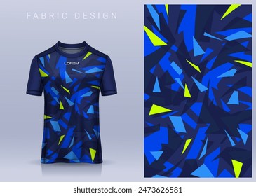 Diseño textil de la tela para la camiseta del deporte, maqueta de la camiseta del fútbol para el club de fútbol.