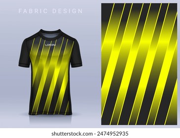 Fabric textile design for Sport t-shirt, Soccer jersey mockup for football club. uniform front view.