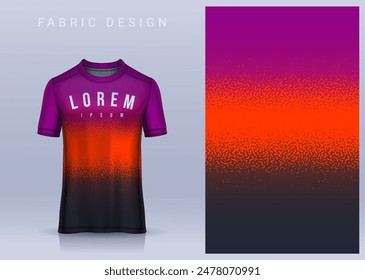 Fabric textile design for Sport t-shirt, Soccer jersey mockup for football club. uniform front view.