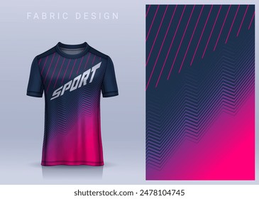 Fabric textile design for Sport t-shirt, Soccer jersey mockup for football club. uniform front view.