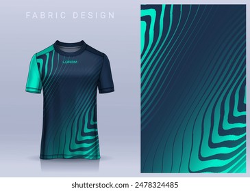 Fabric textile design for Sport t-shirt, Soccer jersey mockup for football club. uniform front view.