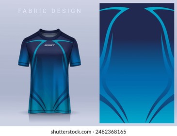 Fabric textile design for Sport t-shirt, Soccer jersey mockup for football club. uniform front view.