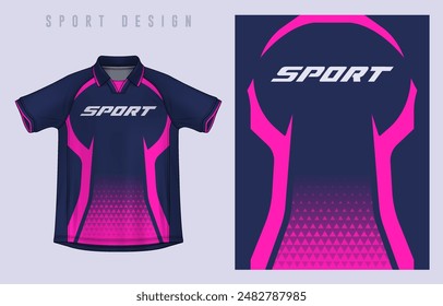 Fabric textile design for Sport t-shirt, Soccer jersey mockup for football club. uniform front view.