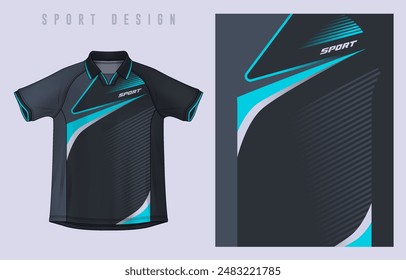 Fabric textile design for Sport t-shirt, Soccer jersey mockup for football club. uniform front view.