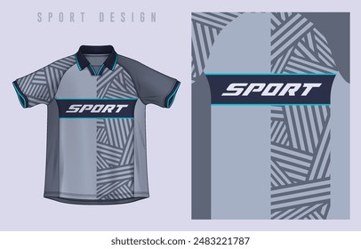 Fabric textile design for Sport t-shirt, Soccer jersey mockup for football club. uniform front view.