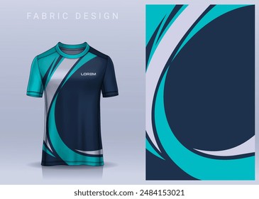 Fabric textile design for Sport t-shirt, Soccer jersey mockup for football club. uniform front view.